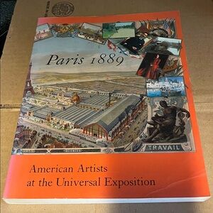 Paris 1889 Illustrated Art Poster - Orange & Multicolor